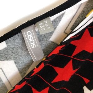 ASOS Dresses - ASOS Edgy Shooting Stars Skater Flare Dress Sz 8 ASOS Dresses - ASOS Edgy Shooting Stars Skater Flare Dress Sz 8